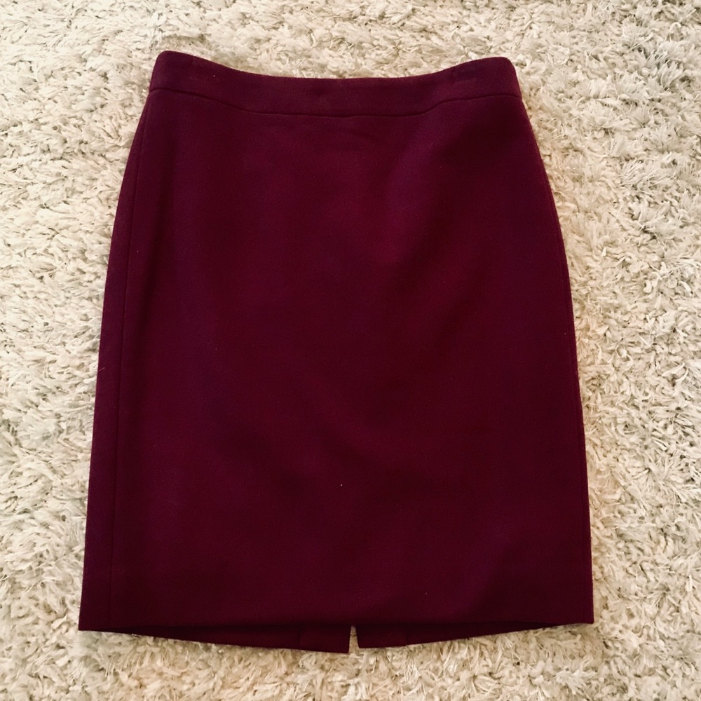J. Crew The Pencil Skirt in double-surge wool